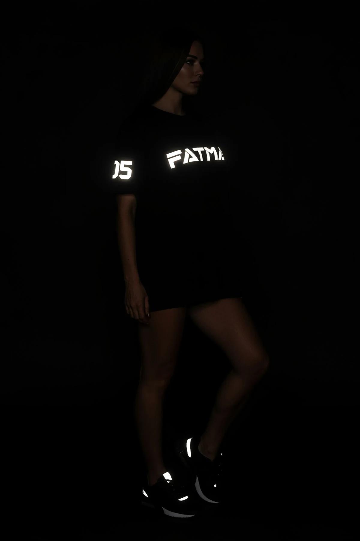 Black custom reflective t-shirt