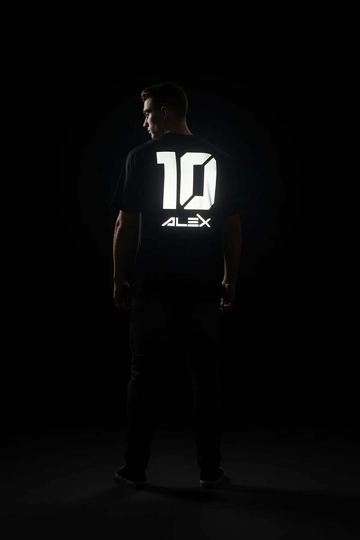 Reflective grey t-shirt with