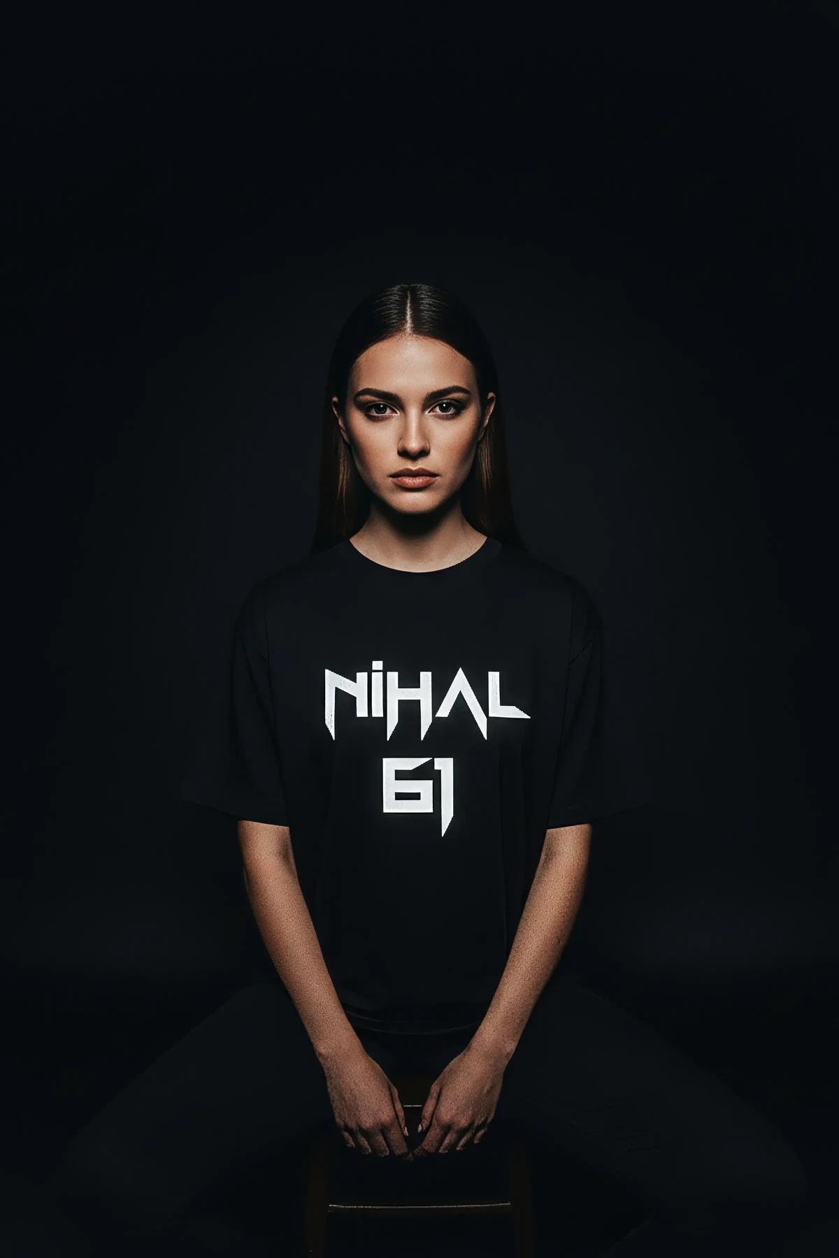 Oversized Black Reflective Print Cotton T-Shirt men's streetwear graphic tee