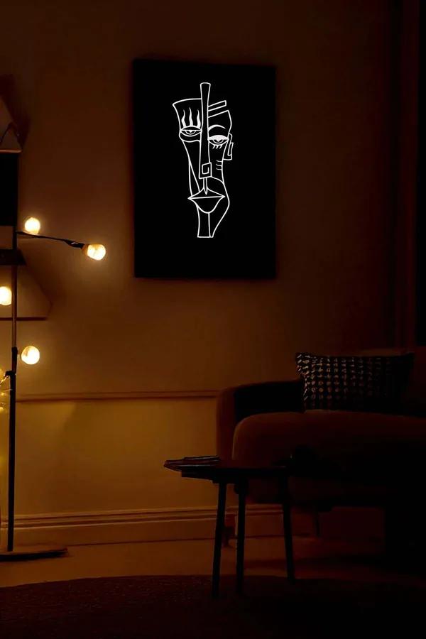 Abstract Face Reflective Canvas Wall Art