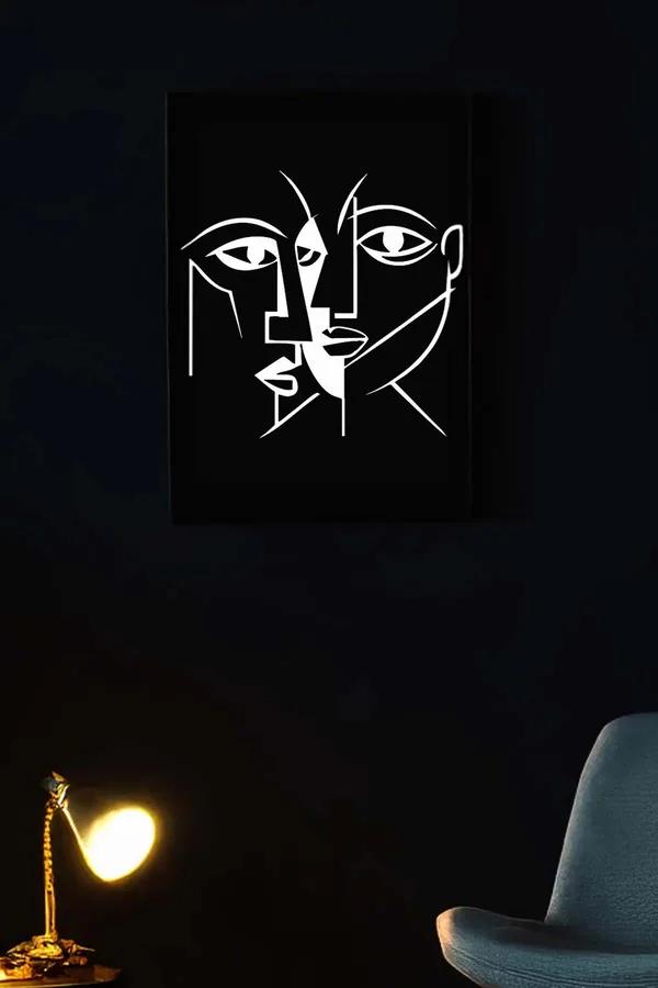 Abstract Cubist Faces Reflective Wall Art