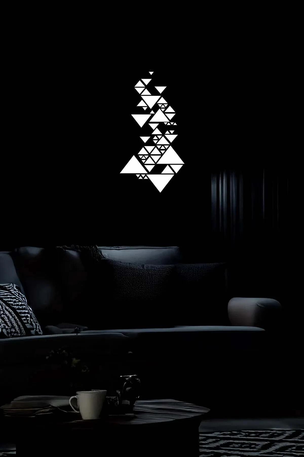 Geometric Wall Art Reflective Canvas Print Modern Decor