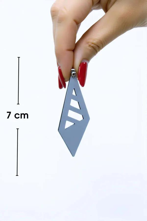 Reflective Laser Cut Geometric Statement Earrings
