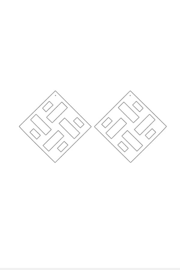 Reflective Geometric Statement Earrings