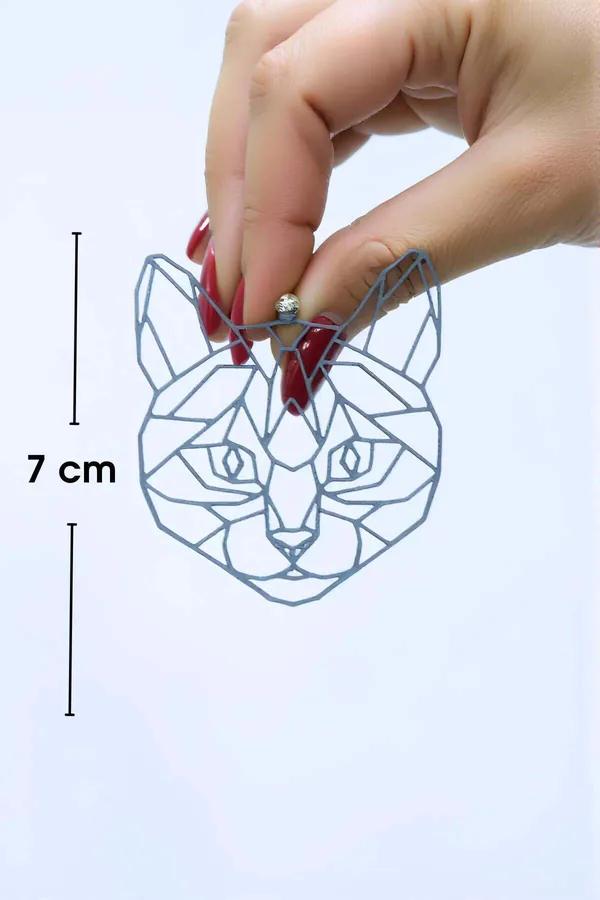 Geometric Cat Earrings - Reflective Laser Cut Statement Jewelry
