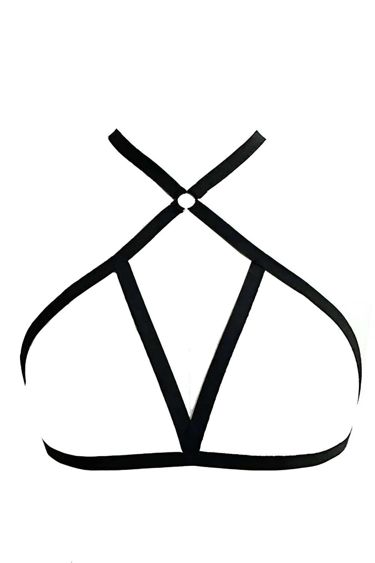 Adjustable Strappy Chest Body Harness for Women