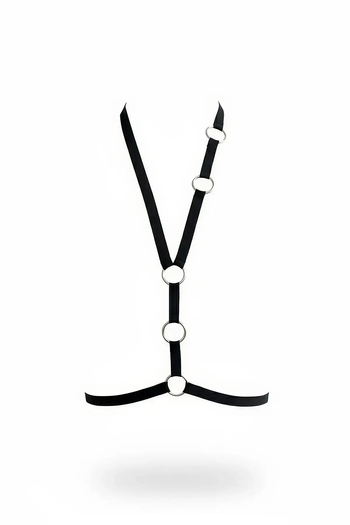 Y-Shape O-Ring Body Harness with Asymmetrical Strap Detail