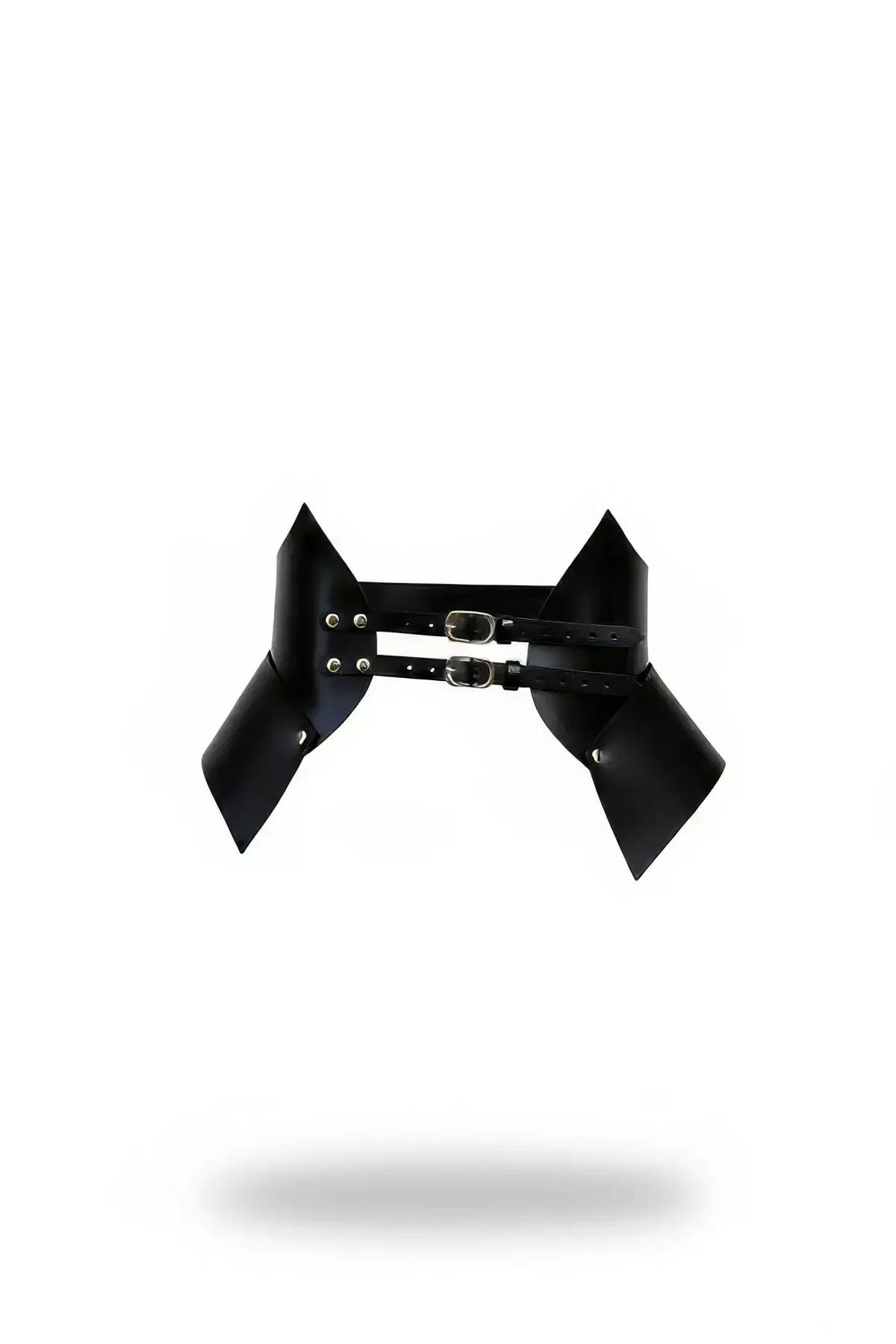Sculpted Faux Leather Waist Cincher with Double Buckles