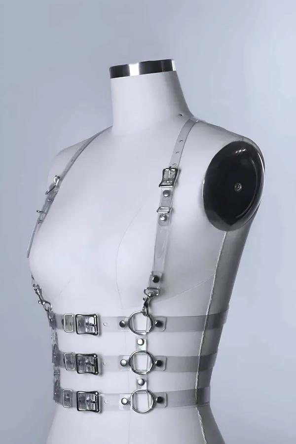 Transparent Body Harness, Adjustable PVC Fashion Straps
