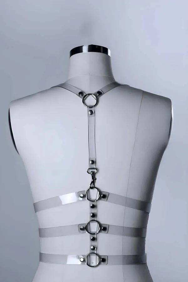 Transparent Body Harness, Adjustable PVC Fashion Straps