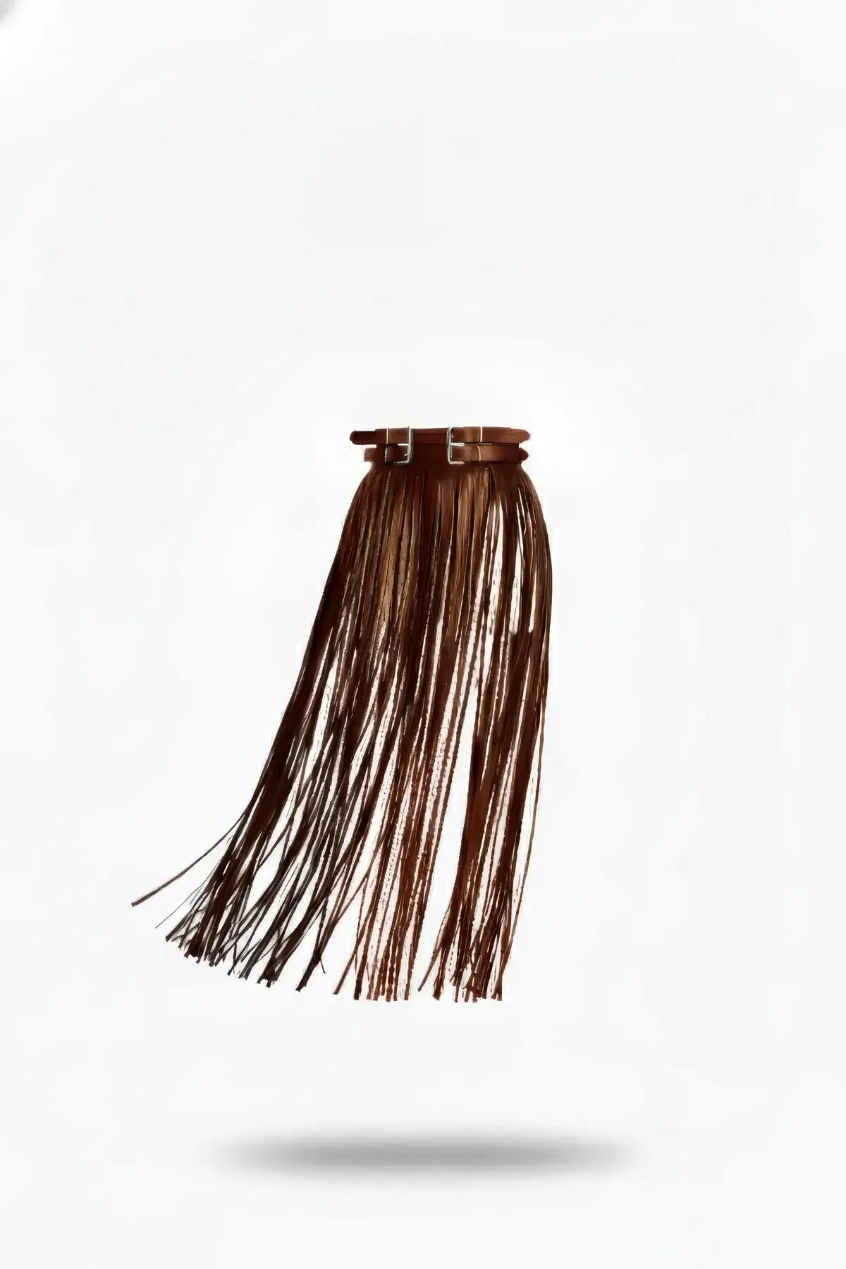 Fringe Waist Harness Skirt with Adjustable Buckles
