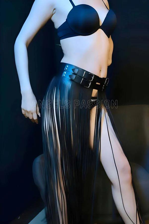 Leather Fringe Skirt Harness – Adjustable Waist Fashion Accessory