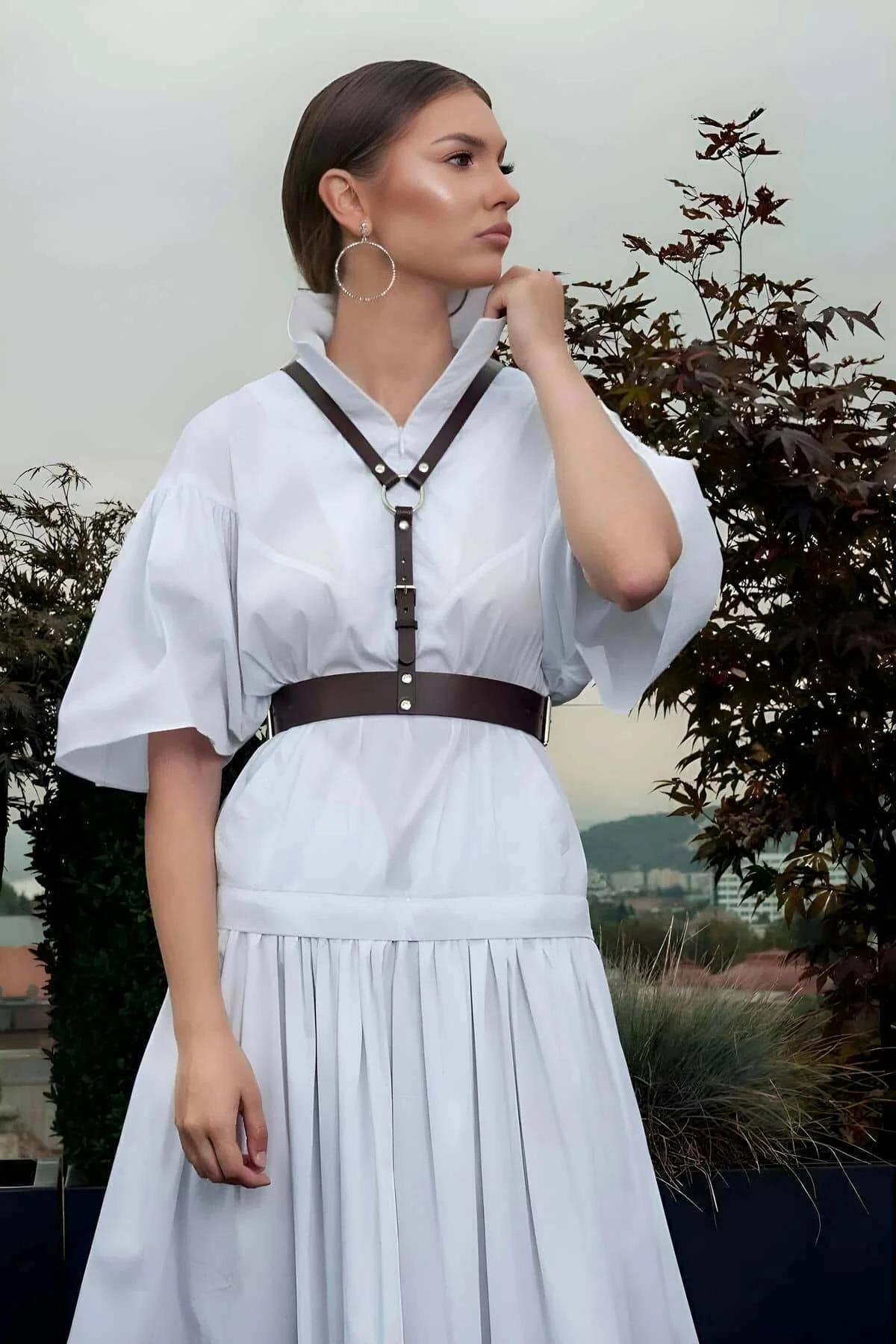 Women's Harness Belt: Adjustable Leather Fashion Accessory