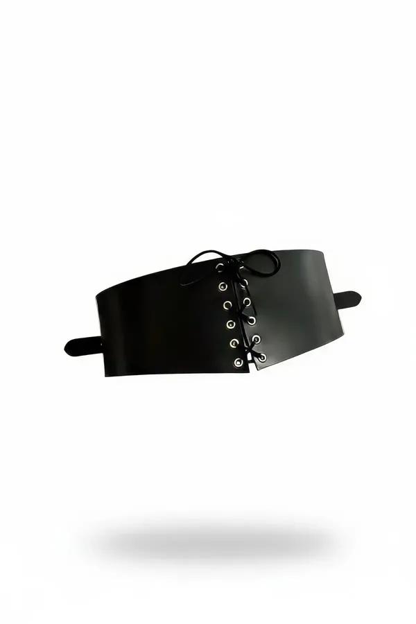 Lace-Up Faux Leather Waist Cinch Corset Belt