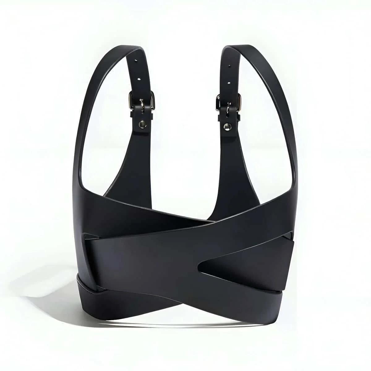 Leather Bra Top - Fashion Criss-Cross Chest Harness