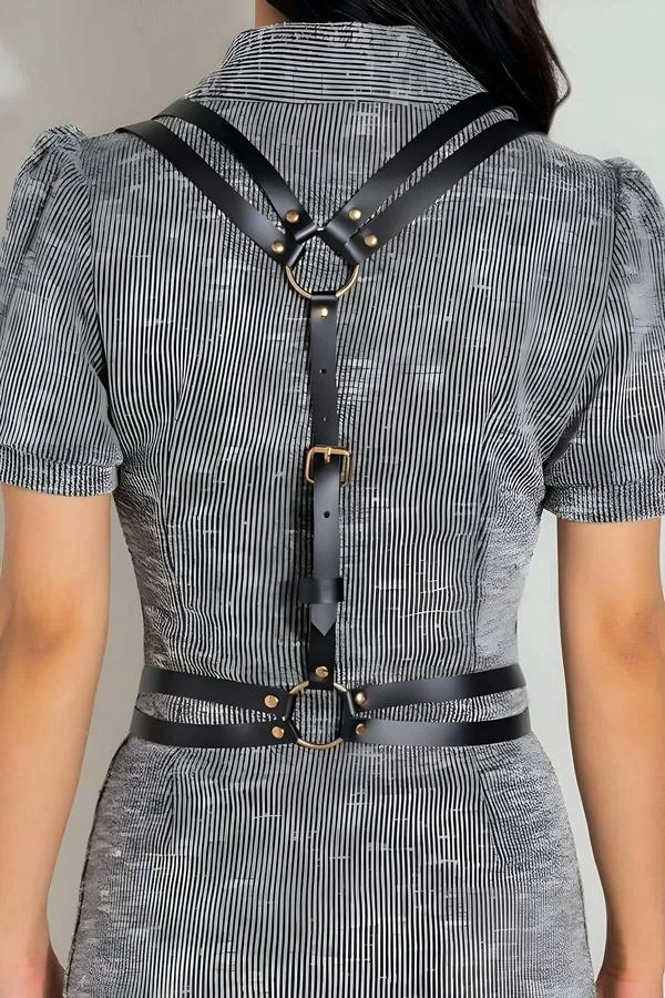 Adjustable Leather Body Harness Waist Belt Accessory