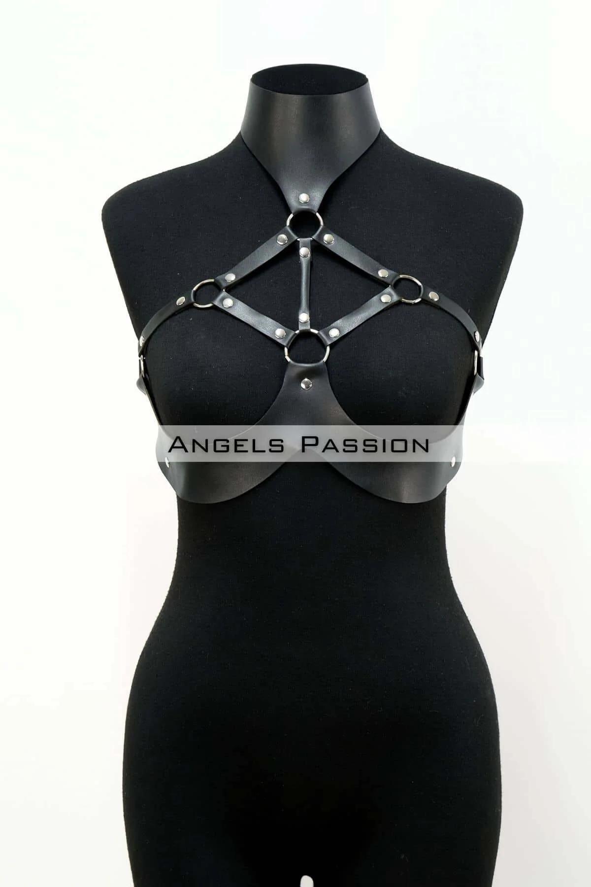Leather Chest Harness | Adjustable Open-Breasted Body Accessory