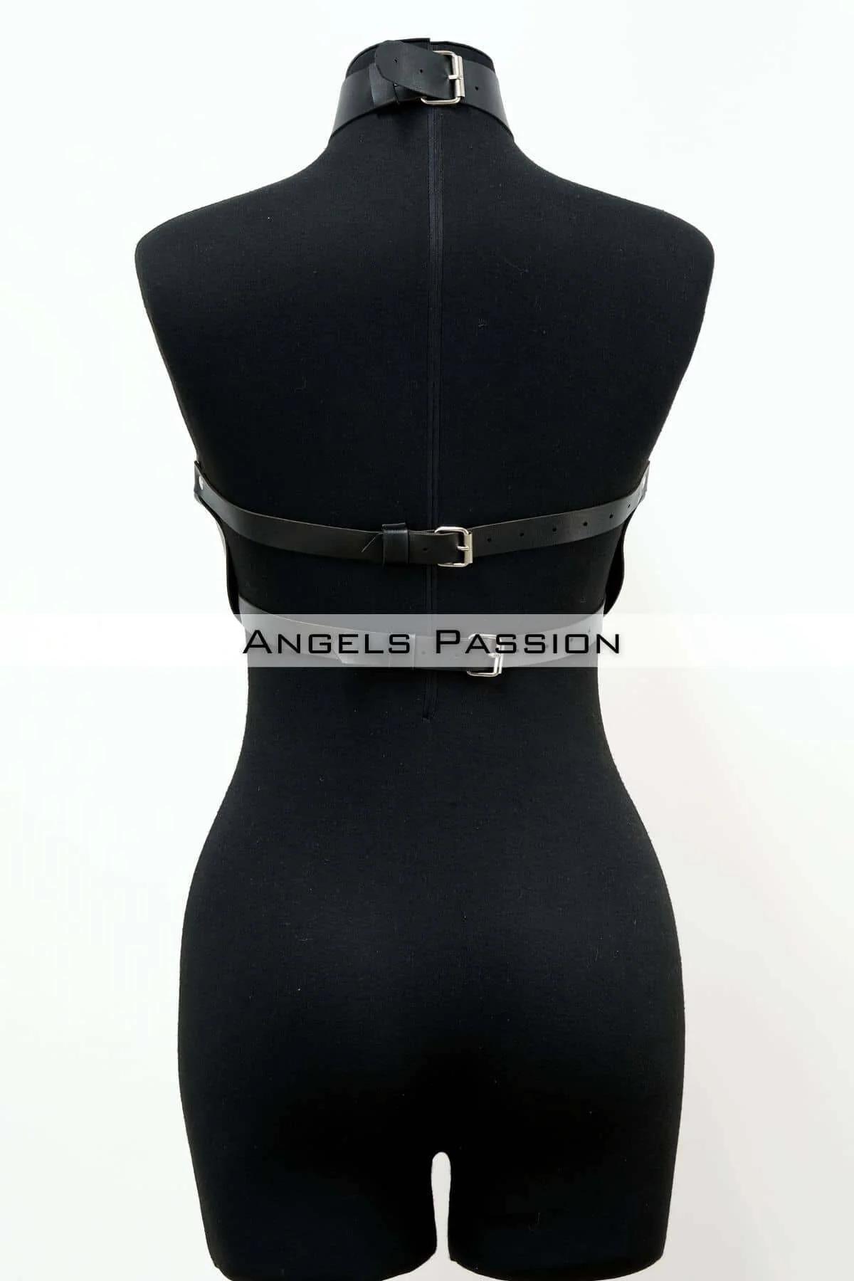 Leather Chest Harness | Adjustable Open-Breasted Body Accessory