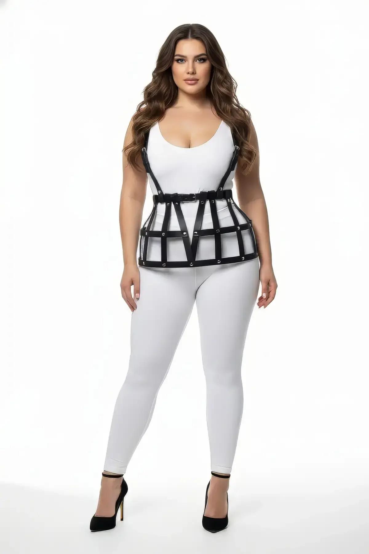 Structured Cage Body Harness with Adjustable Straps