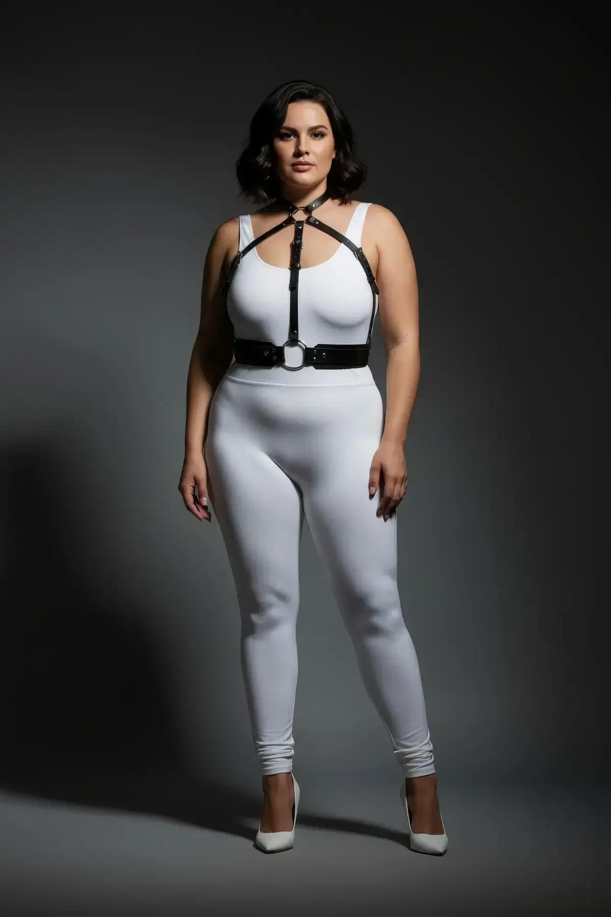 Strappy Harness Chest Piece With Adjustable O-Ring Closure