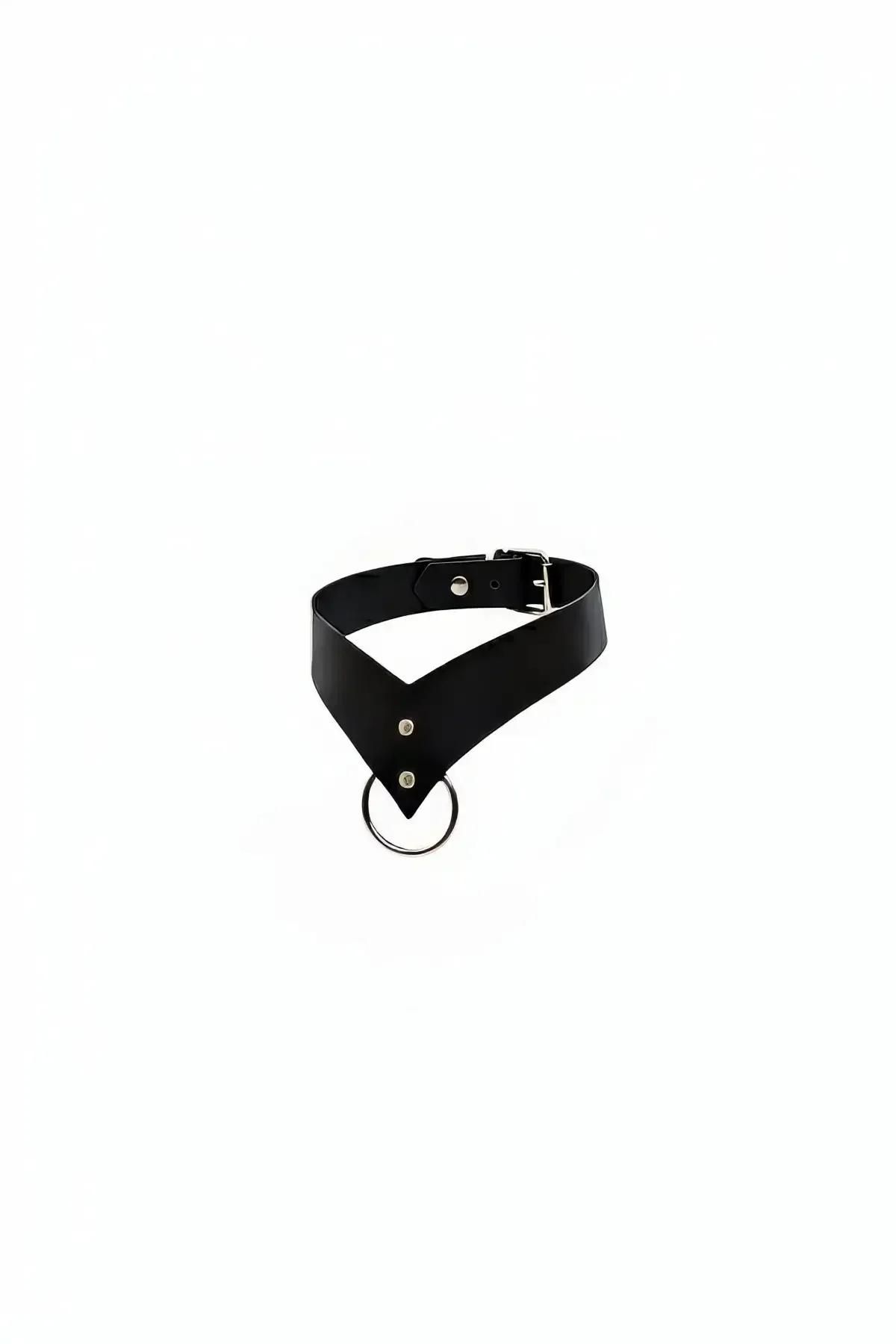 V-Neck Choker with O-Ring Accent