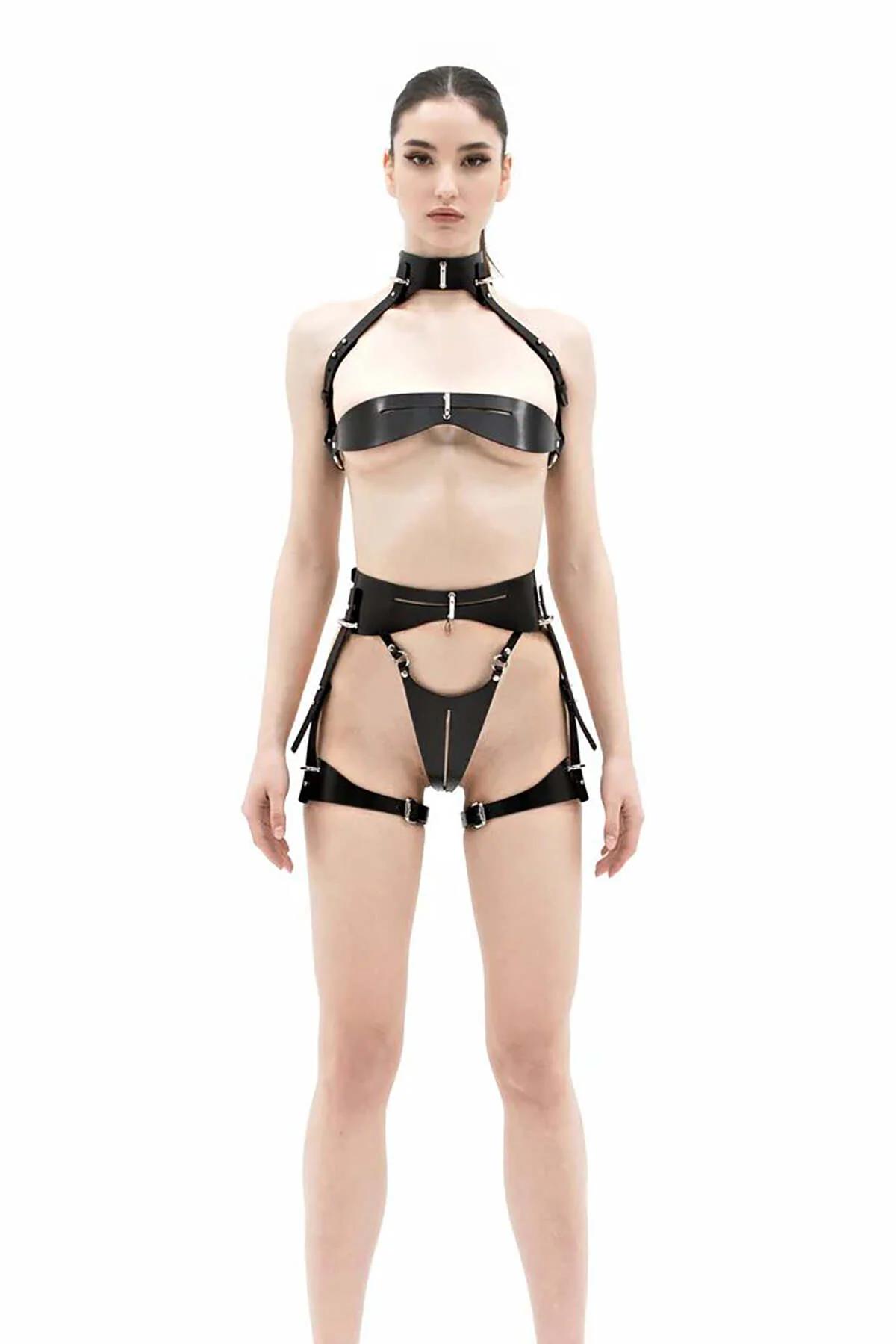Leather Body Harness Set for Women | Adjustable & Elegant