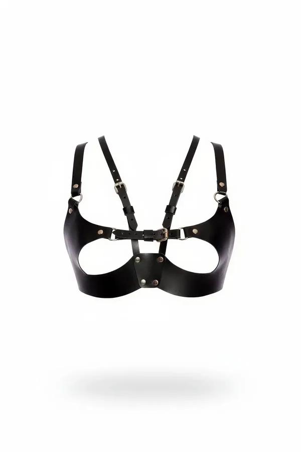 Faux Leather Underbust Harness with Buckle Straps