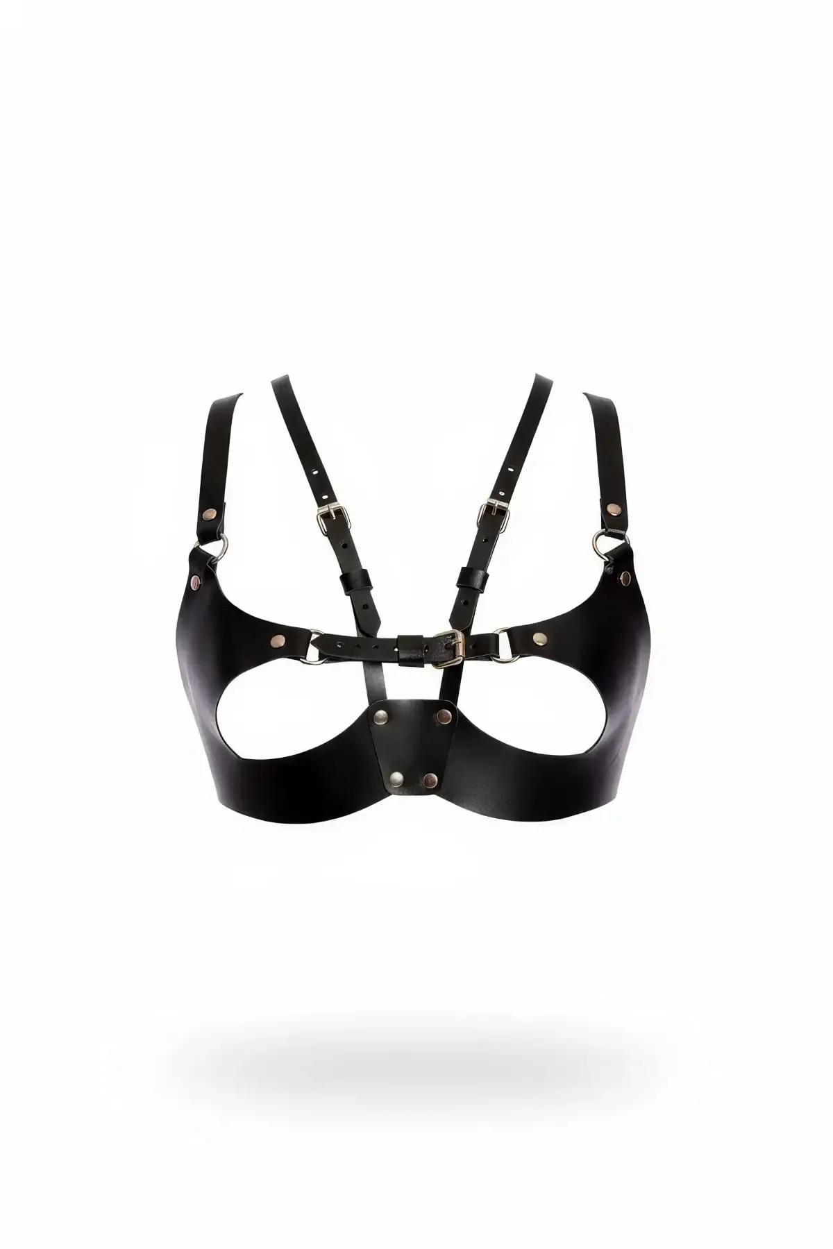 Faux Leather Underbust Harness with Buckle Straps