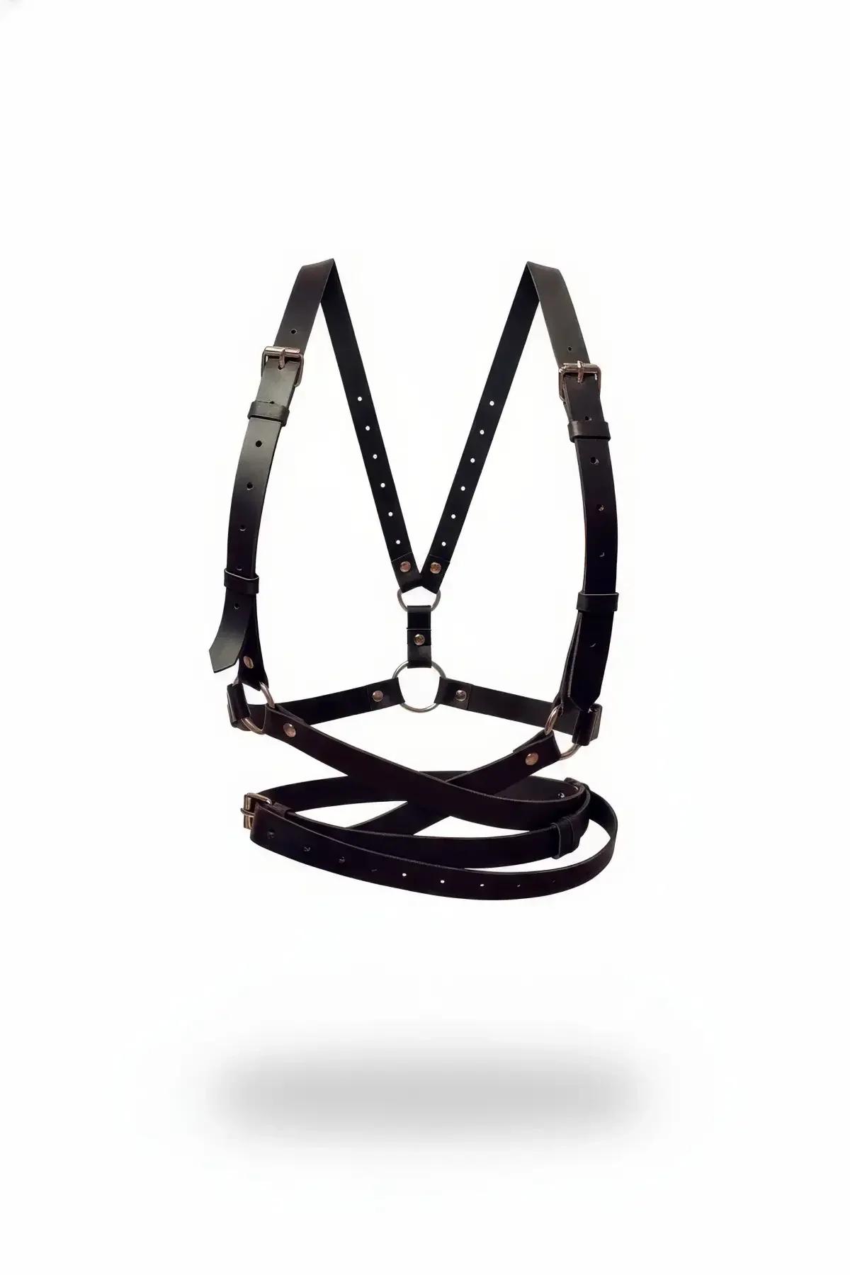 Full Body Harness with Criss-Cross Waist Straps & O-Rings