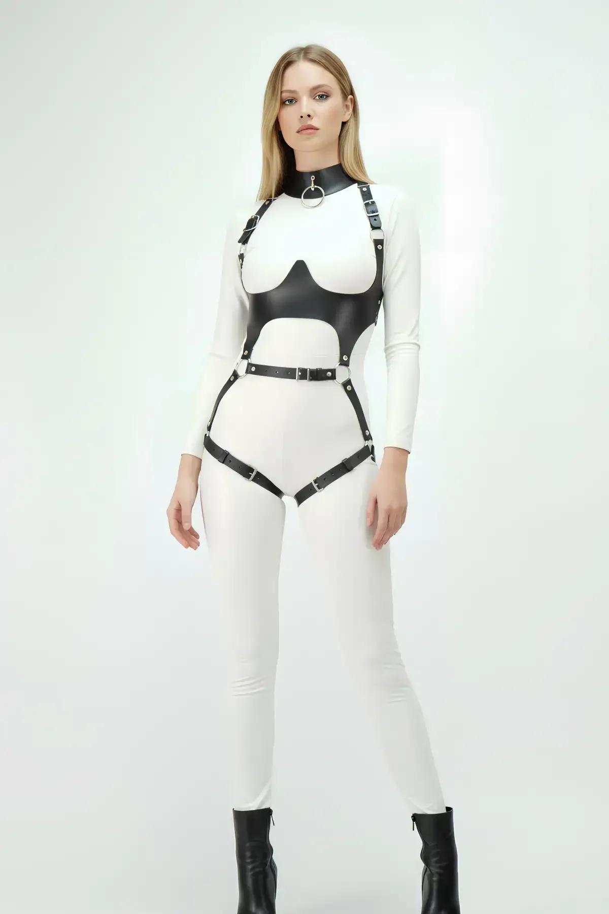 Adjustable Full Body Harness Set with Underbust & Thigh Straps