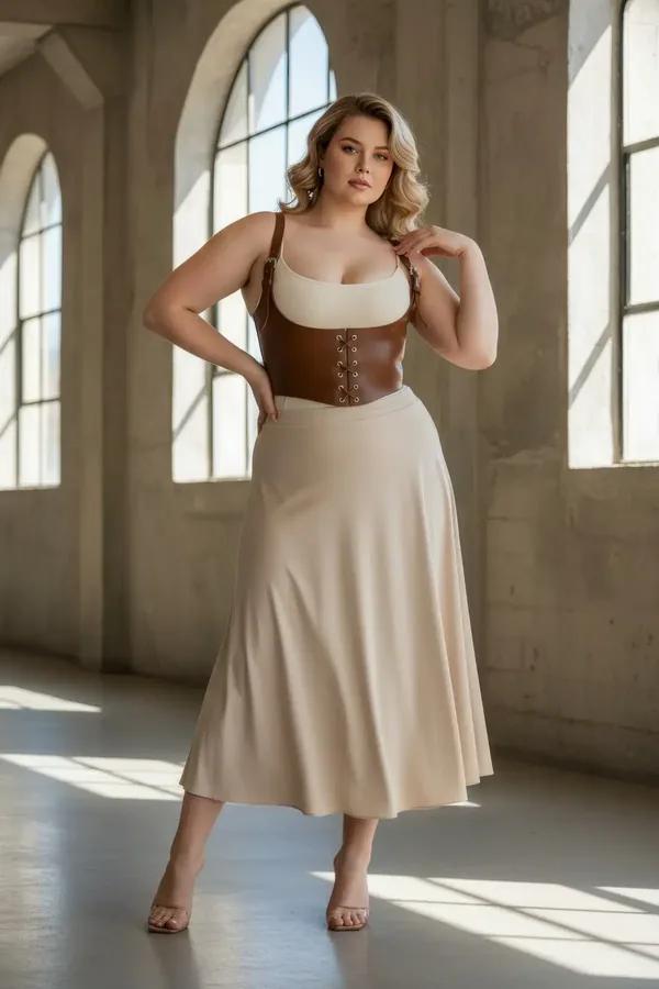 Underbust Corset Harness with Shoulder Straps