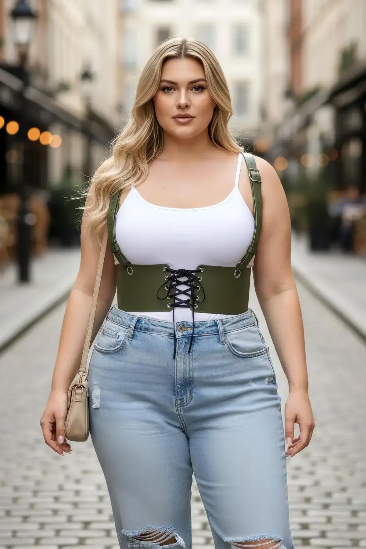 Underbust Corset Harness with Shoulder Straps
