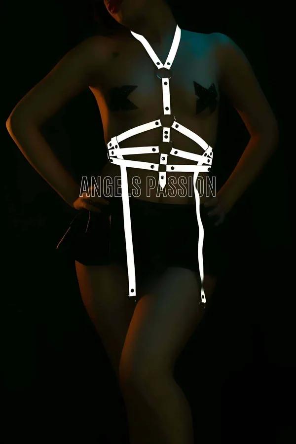 Reflective O-Ring Body Harness with Straps