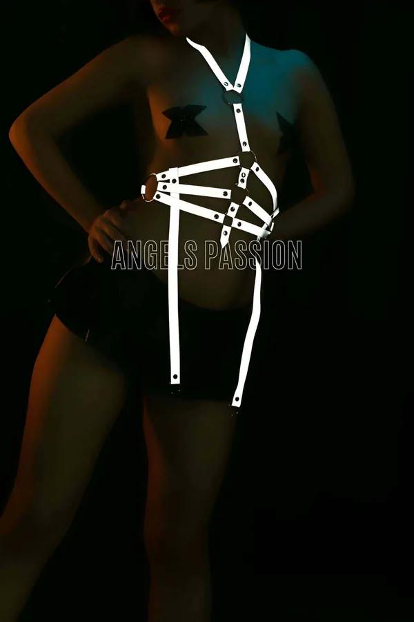 Reflective O-Ring Body Harness with Straps