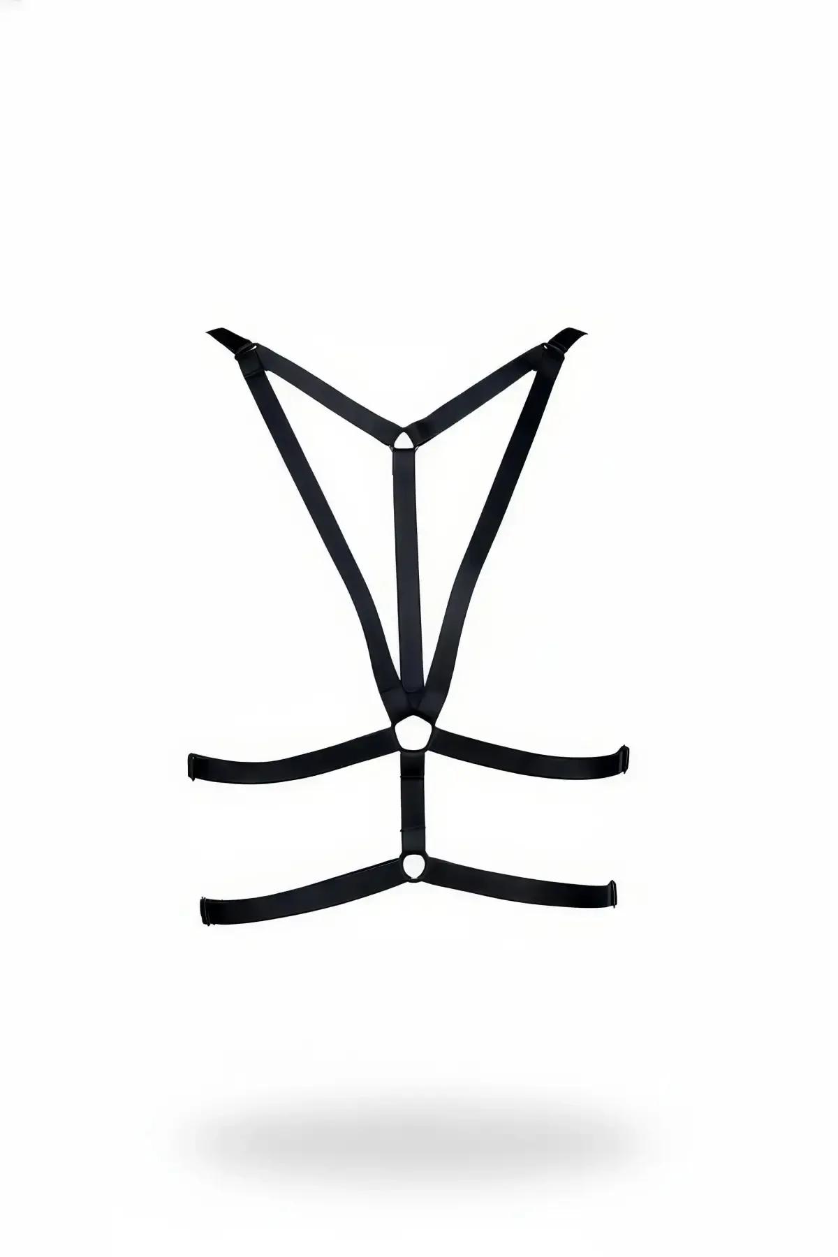 Adjustable Strappy Chest Harness with Double O-Rings