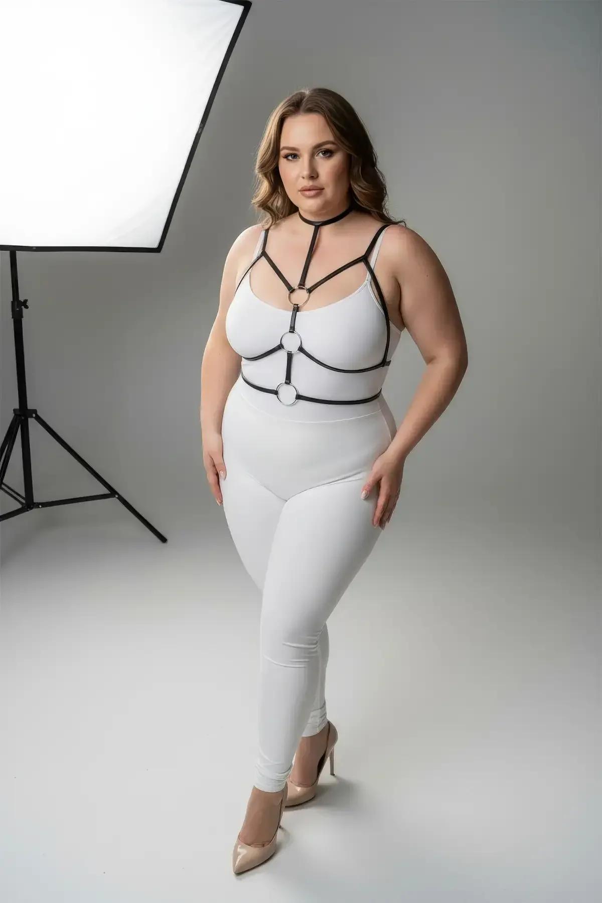 Strappy Body Harness with Double O-Ring Detail