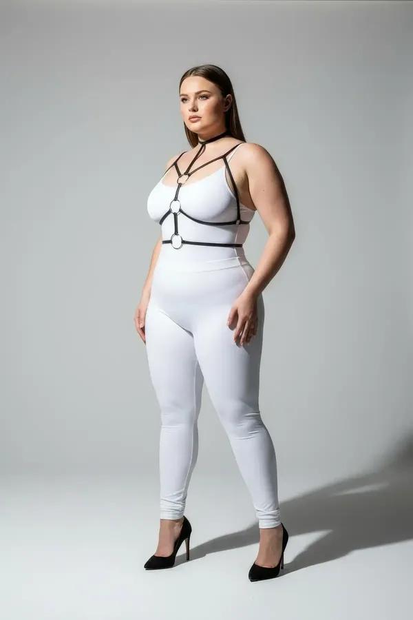 Strappy Body Harness with Double O-Ring Detail