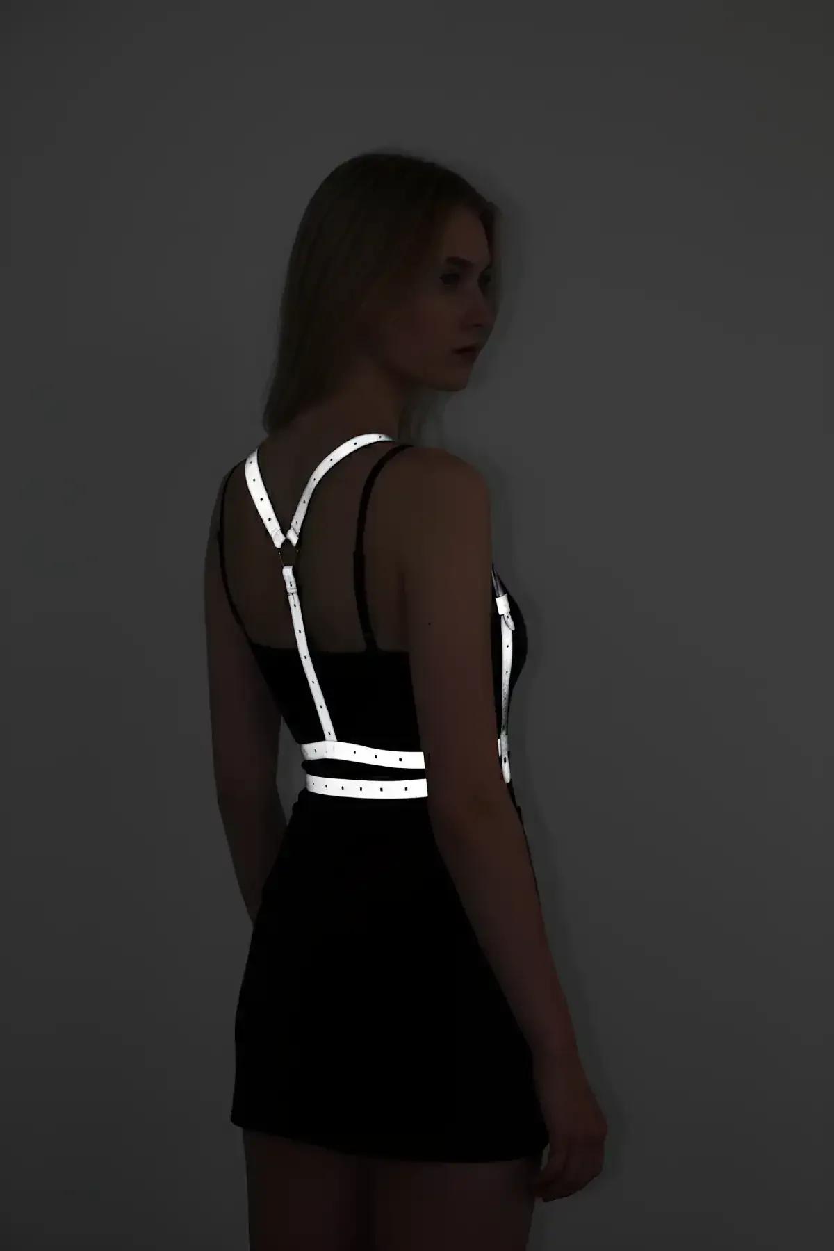 Reflective Chest Harness Women - Adjustable Fashion Accessory