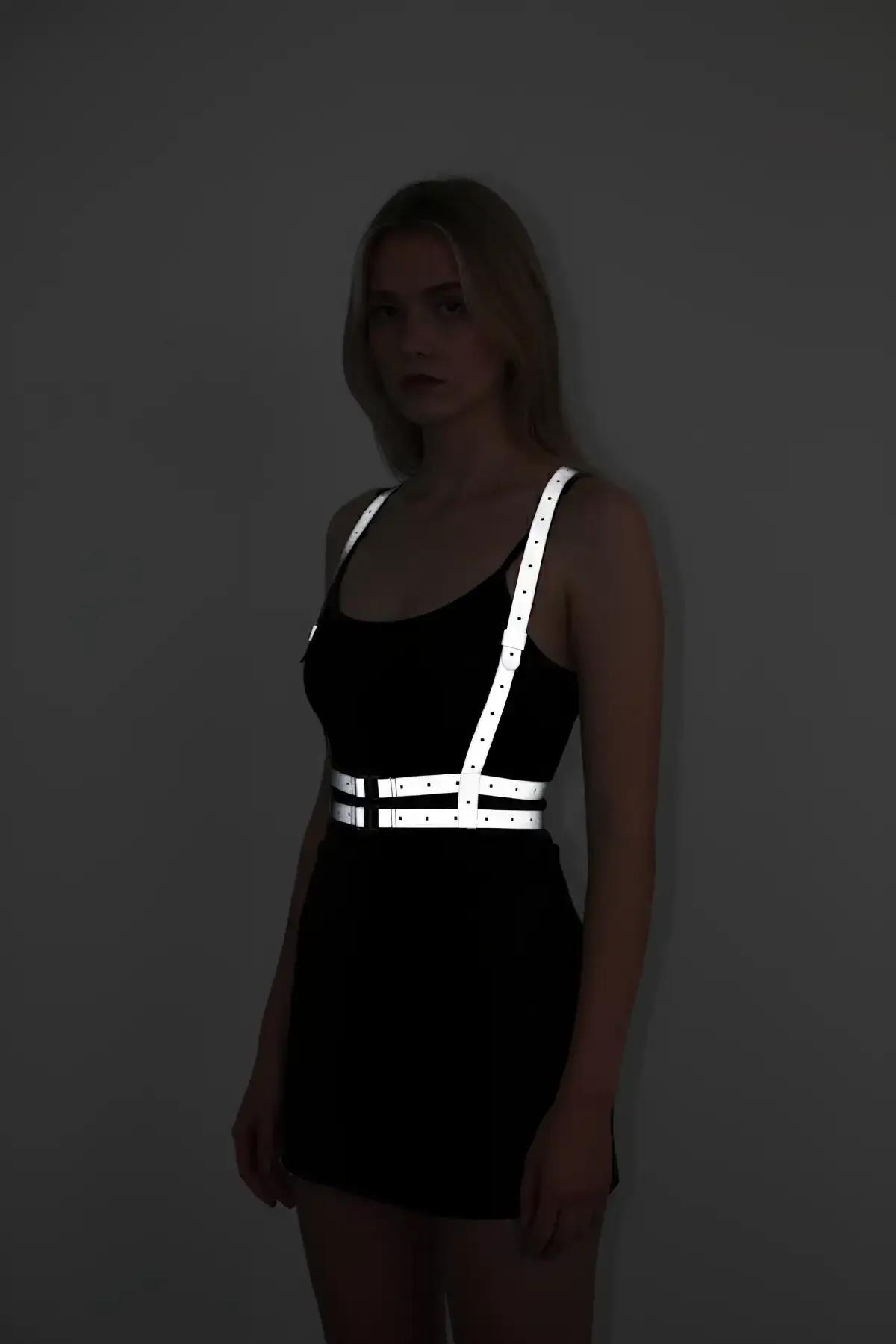 Reflective Chest Harness Women - Adjustable Fashion Accessory