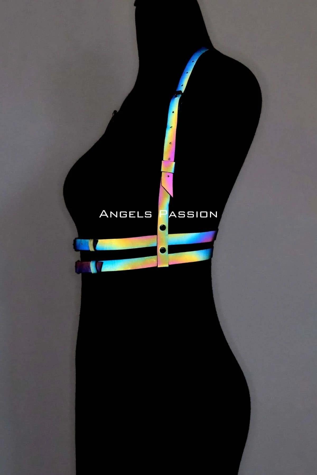 Reflective Harness Adjustable Rainbow Body Straps for Festival