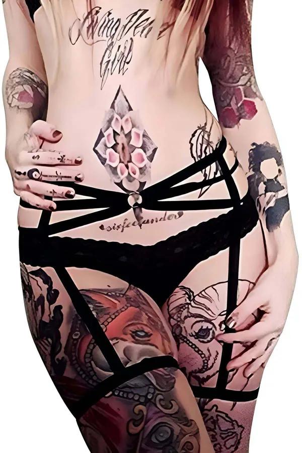 Garter Harness Adjustable Strappy Waist Thigh Lingerie