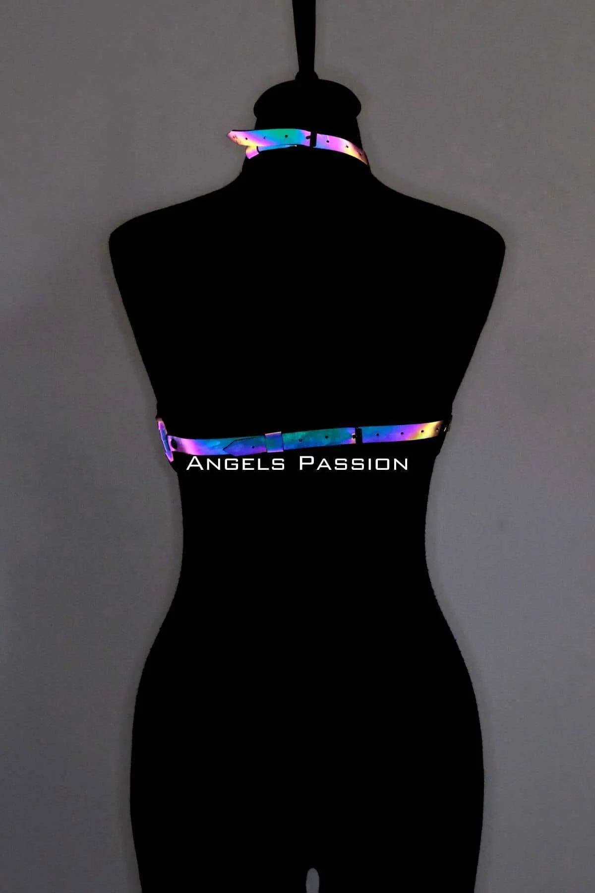 Reflective Body Harness Bra Top for Women - Adjustable Ravewear