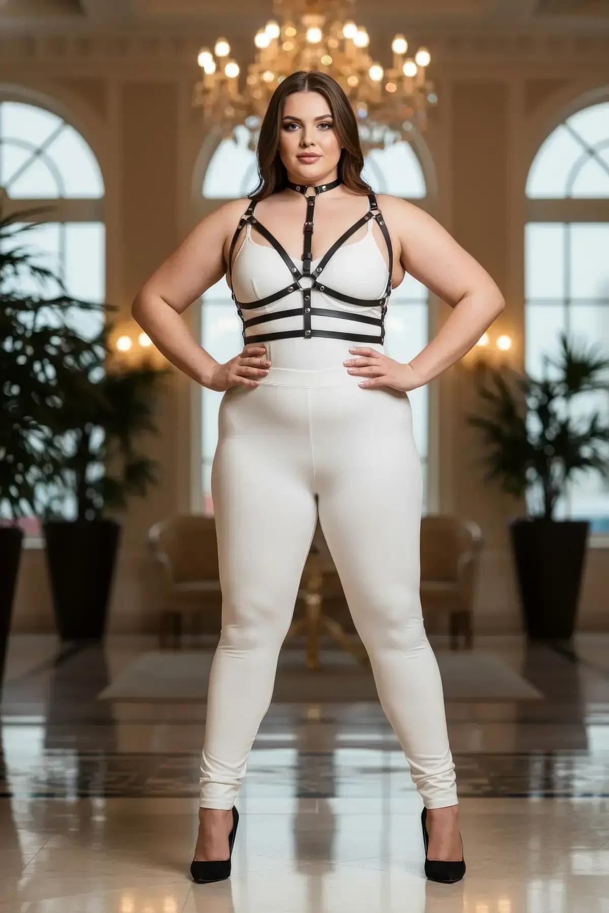 Strappy Choker Harness with O-Ring Detail