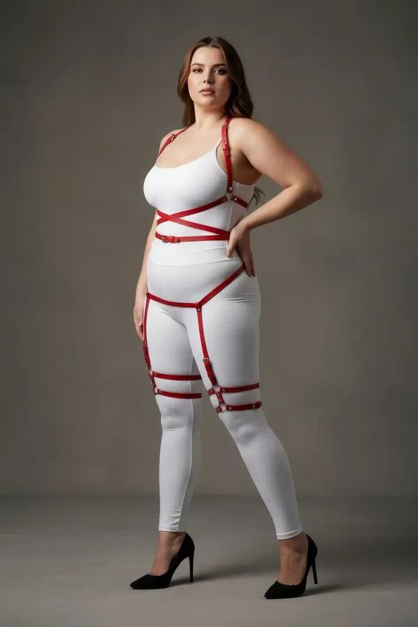 Strappy Red Full Body Harness