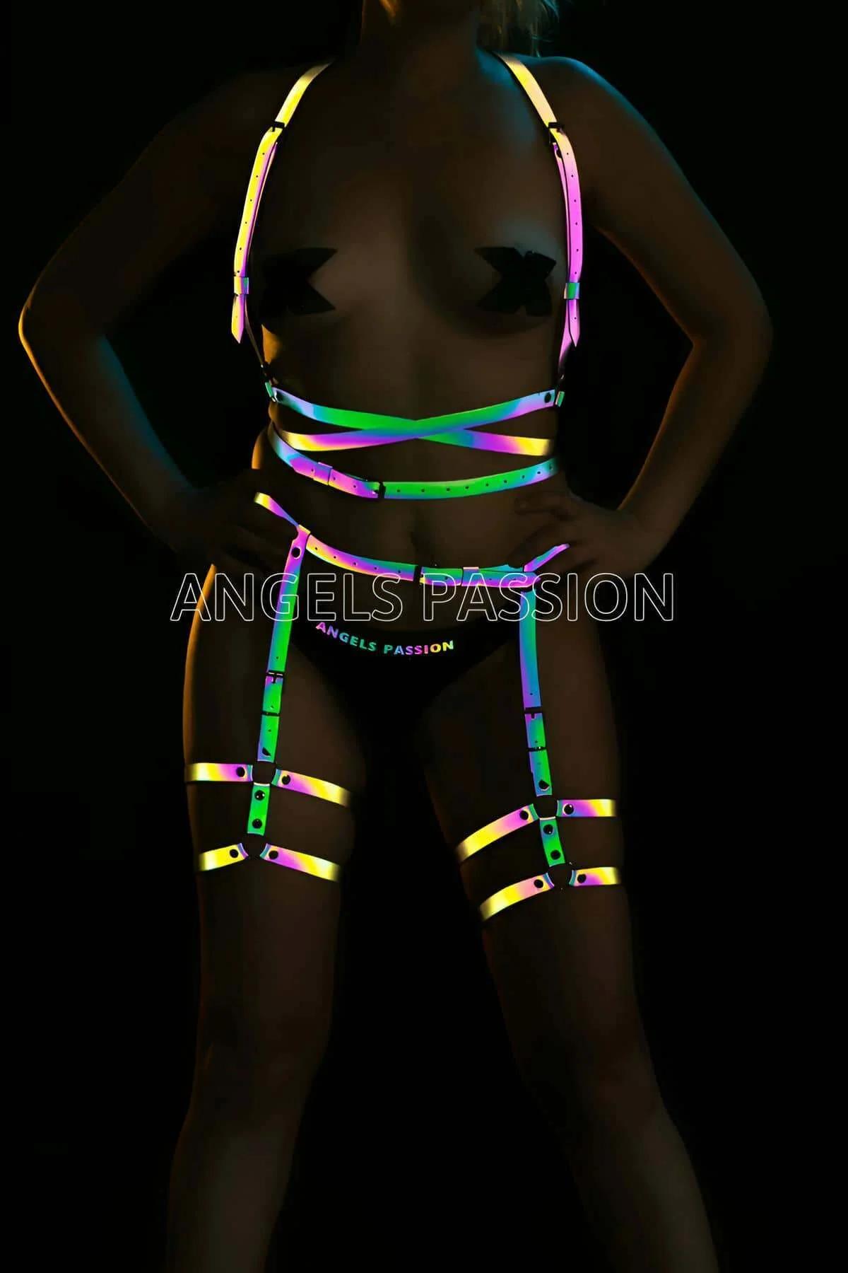 Reflective Body Harness Set - Adjustable Festival Rave Clubwear