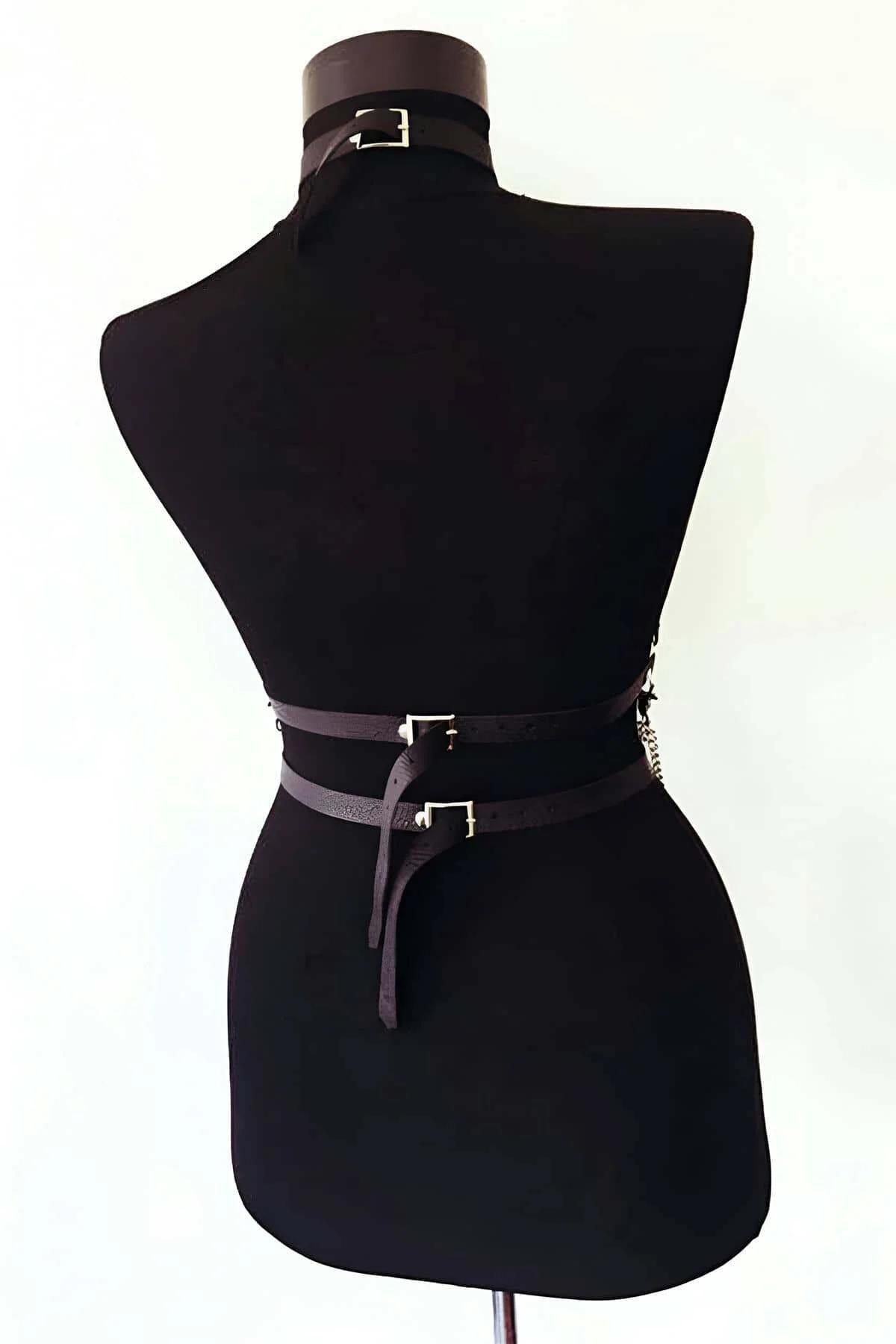 Men's Leather Chest Harness - Adjustable Fashion Accessory