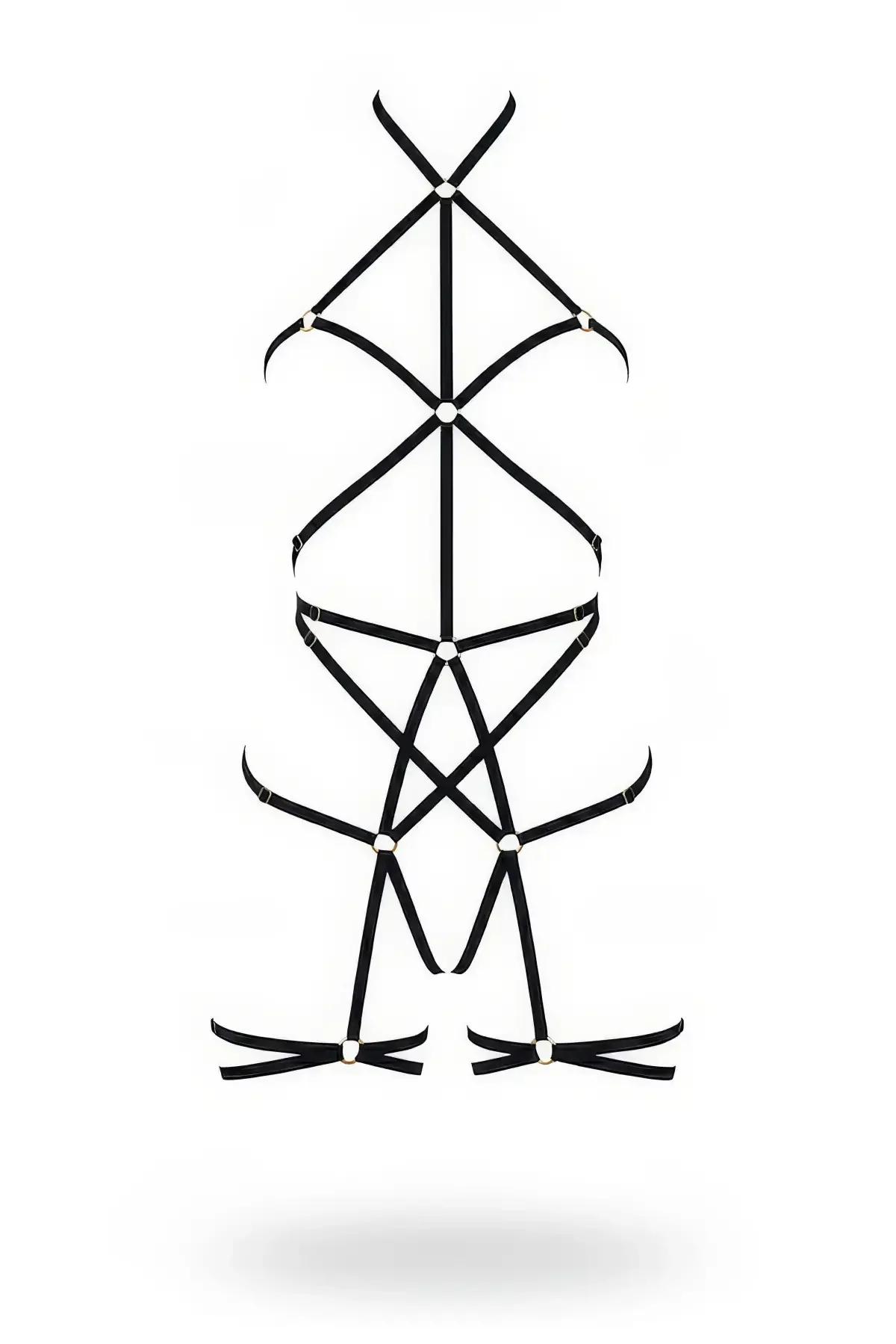 Adjustable Full Body Harness Multi-Strap Fashion Design