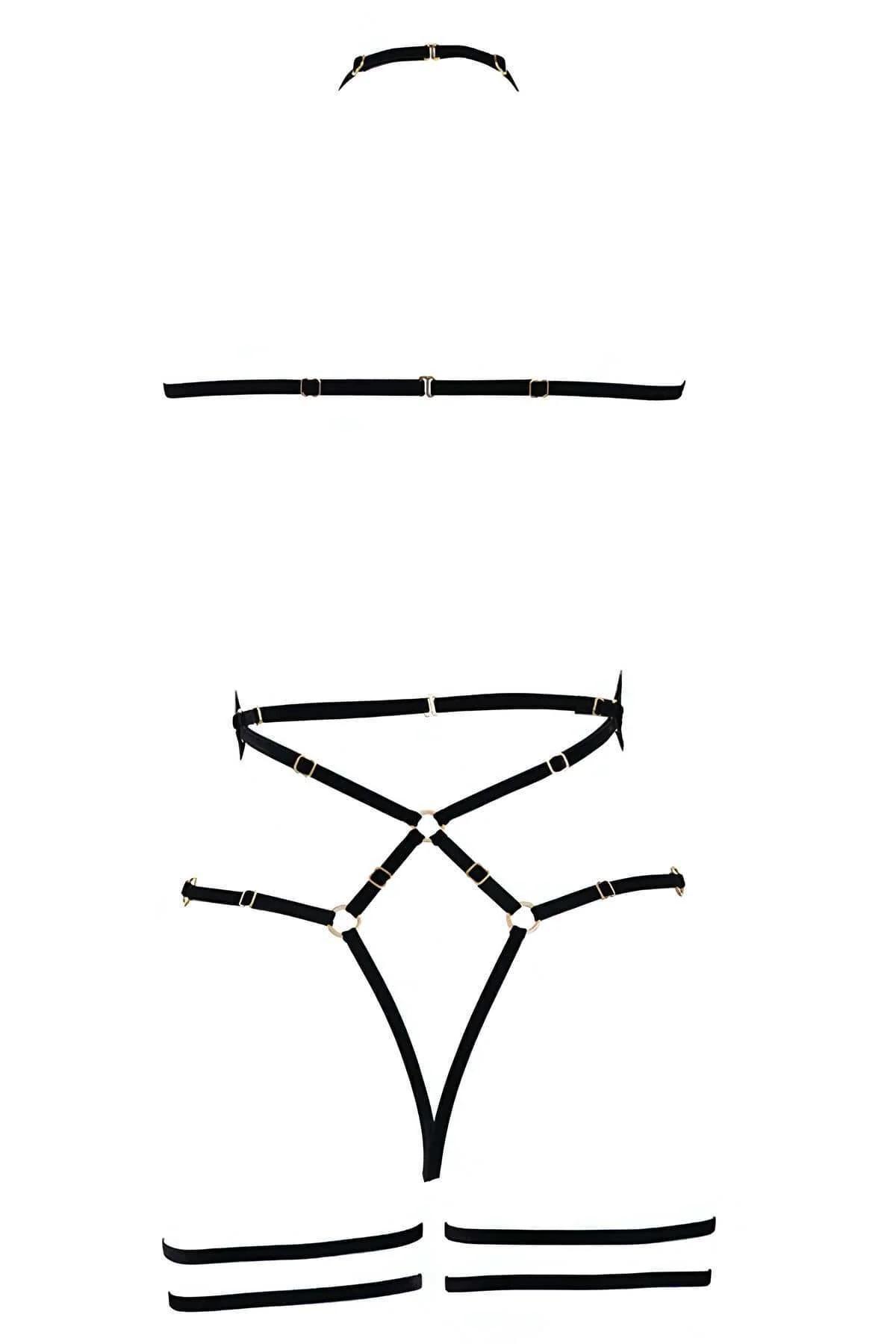 Edgy Rubber Body Harness