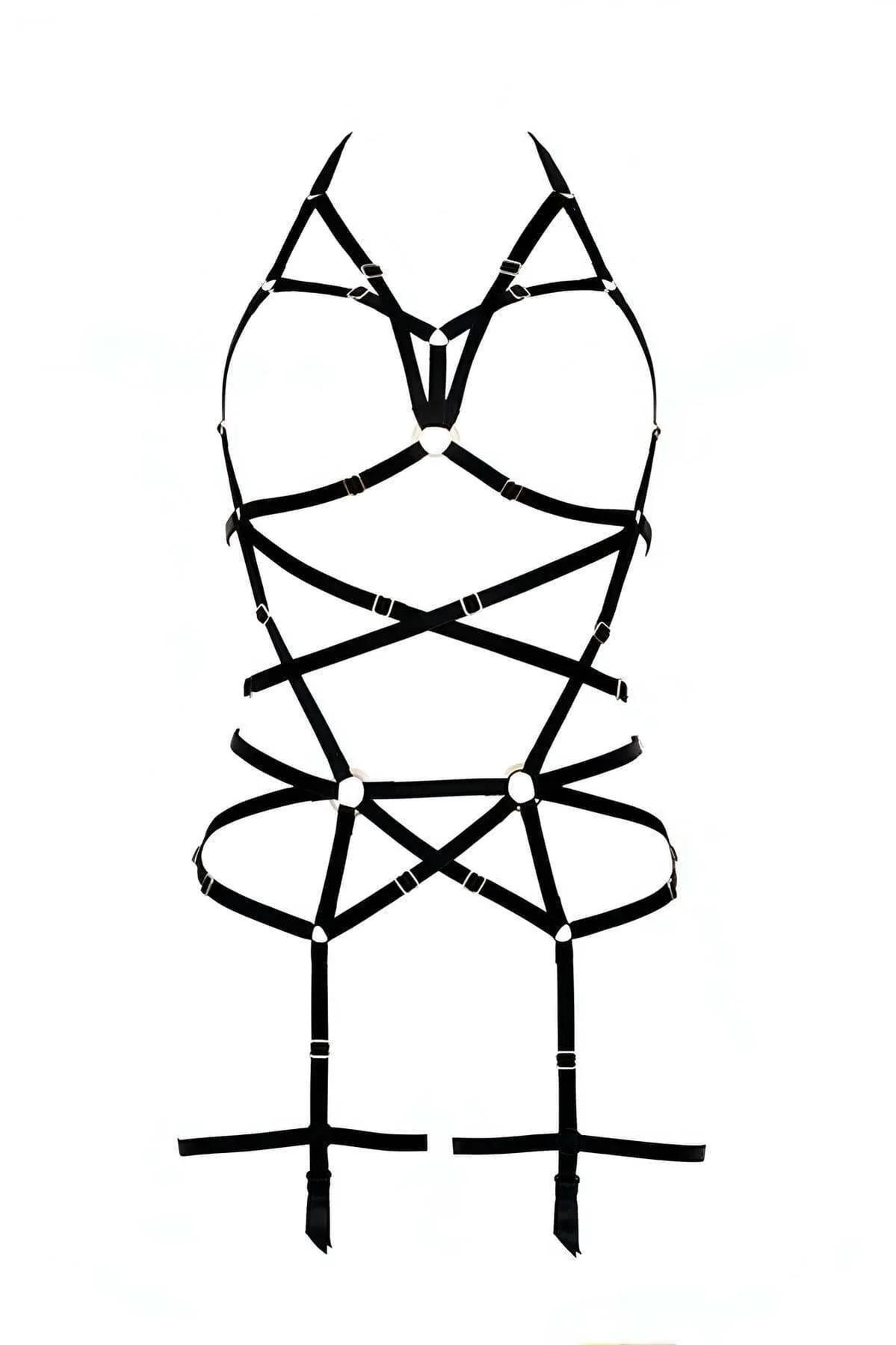 Men's Body Harness: Adjustable Straps & Garter Style