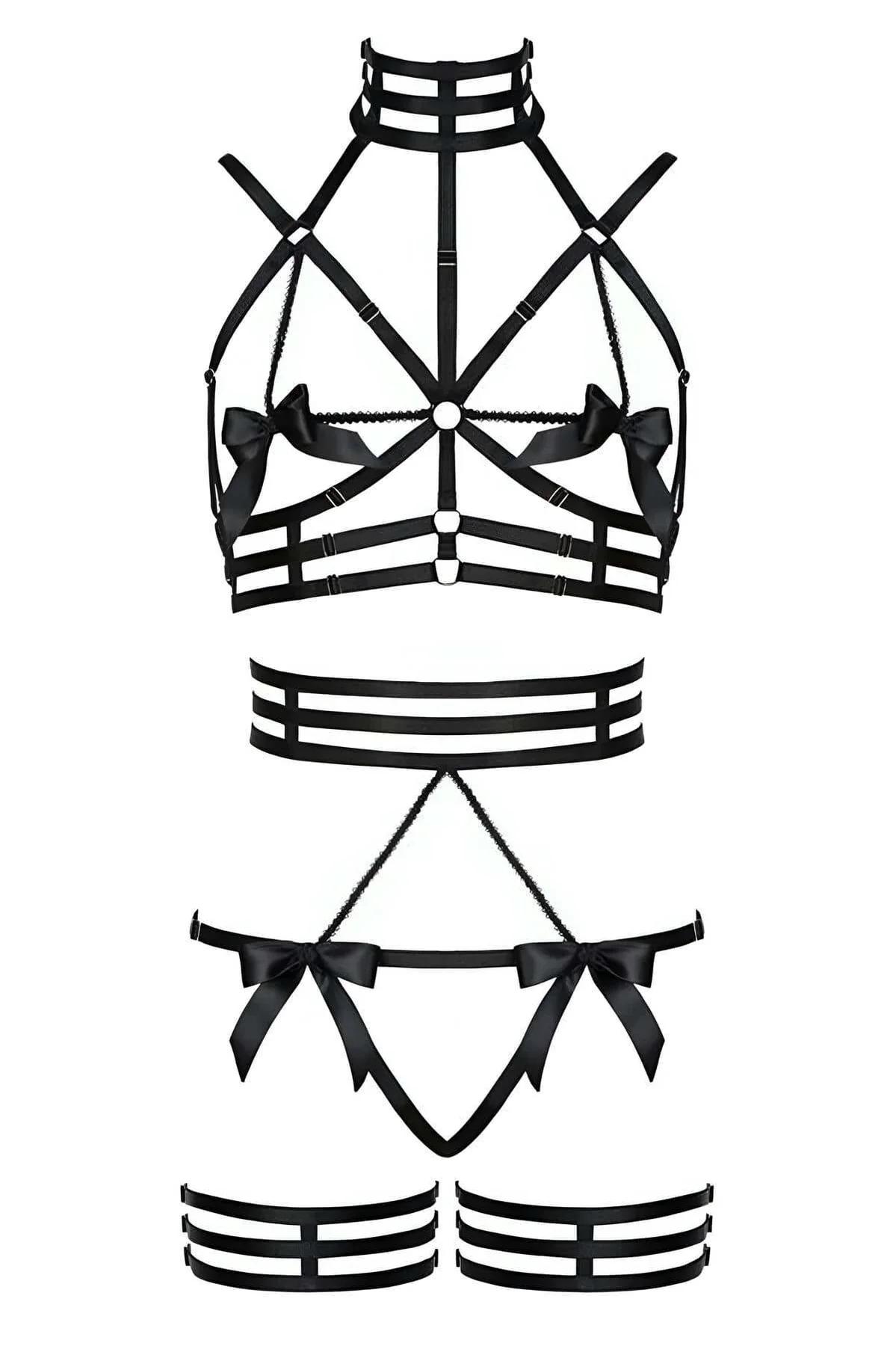 Sexy Harness Set Adjustable Strappy Body Lingerie